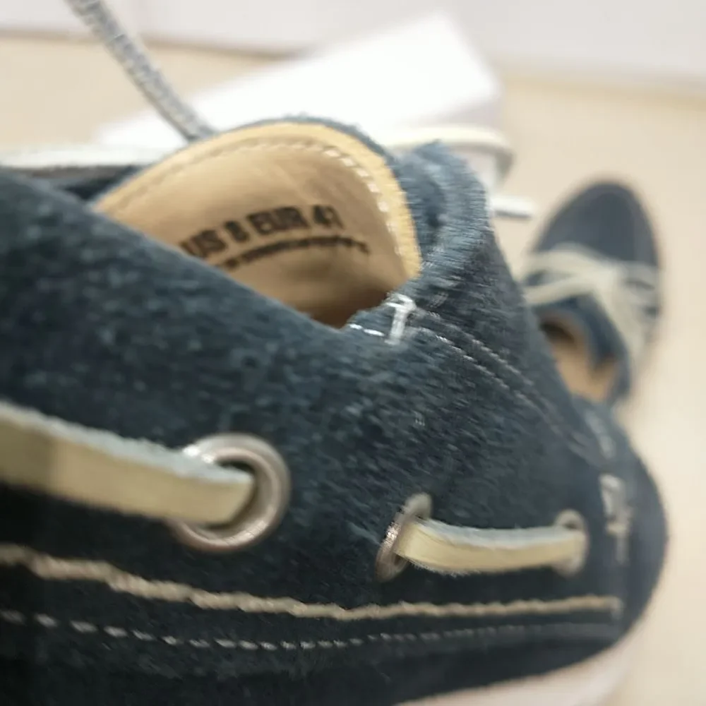 GREATS BROOKLYN MENS SZ 8 CADET BLUE SUEDE LEATHER SNEAKERS BOAT DECK SHOES